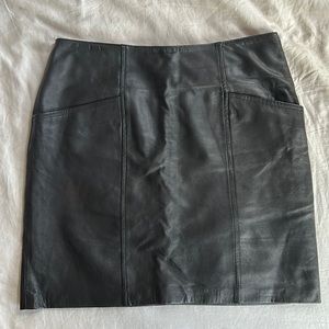 Cynthia Steffe Leather Mini Skirt, Size 6